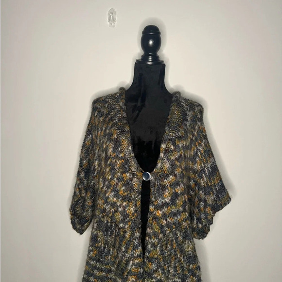 VTG Chunky Wool Jillian Nicole Knit One Button Cardigan Sweater - Picture 15 of 15